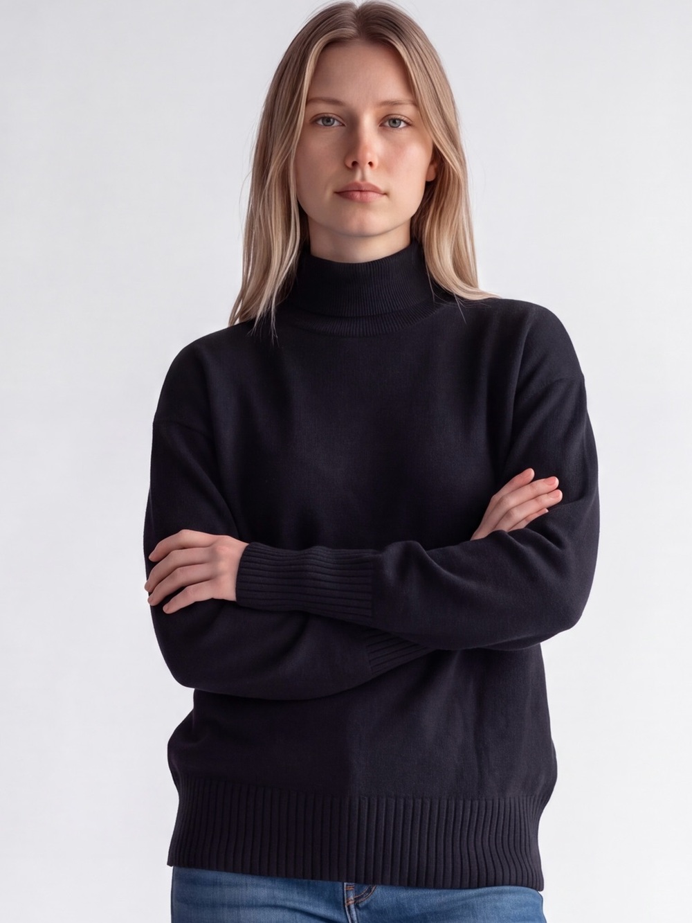 French Connection Black Turtleneck Sweater